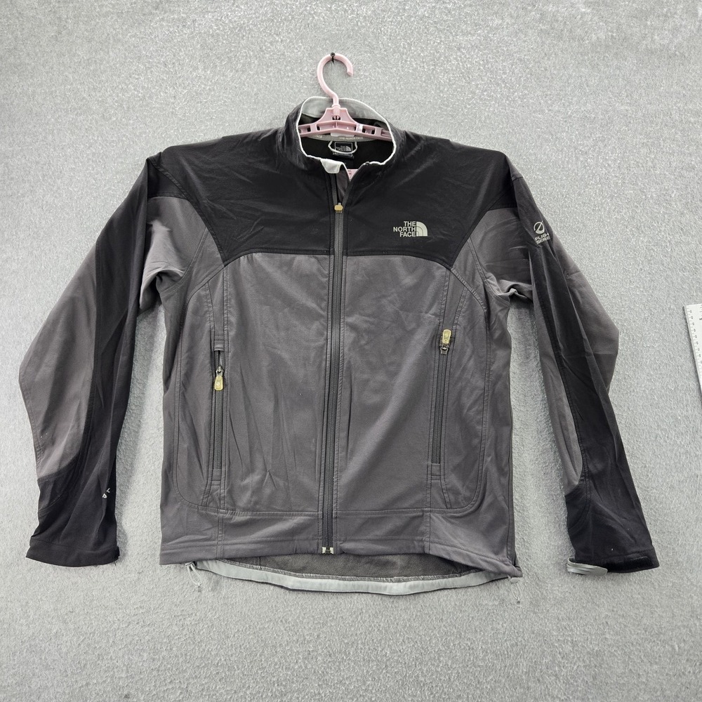 The North Face Men Jacket M Gray  Nylon Flight Series Windstopper Logo Full‎ Zip